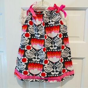 Hanna Andersson Pink and Red Floral Girls Sundress